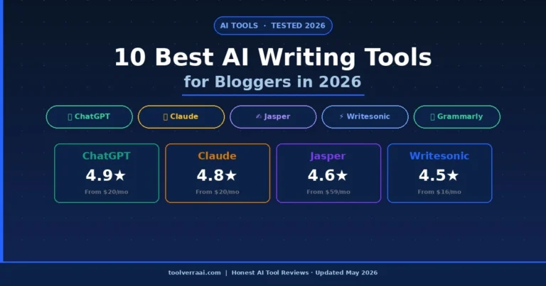 best AI writing tools for bloggers 2026 - ChatGPT Claude Jasper Writesonic compared