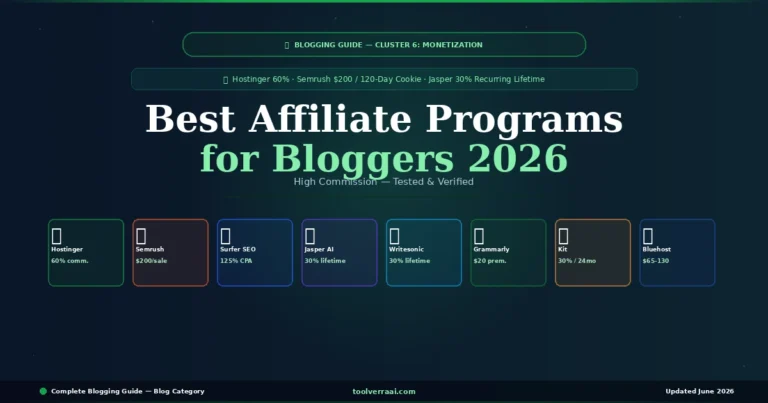 Best affiliate programs for bloggers 2026 — 8 high-commission programs compared