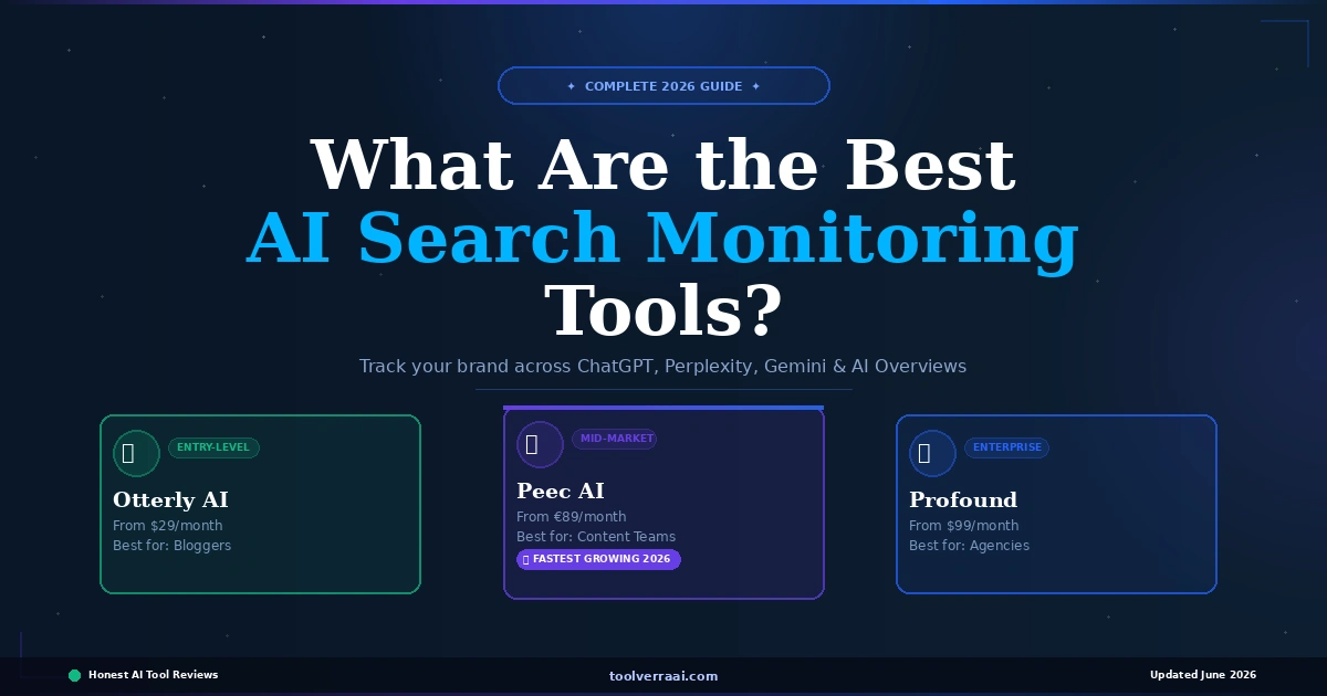 What are the best AI search monitoring tools 2026 — ToolVerraAI