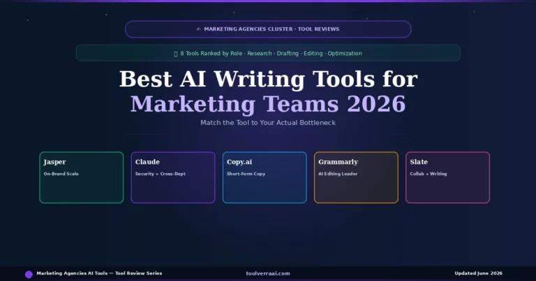 Best AI writing tools for marketing teams 2026 — Jasper, Claude, Copy.ai, Grammarly, Slate compared