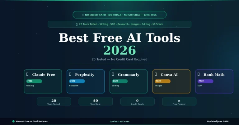 Best free AI tools 2026 — 20 tested, no credit card required