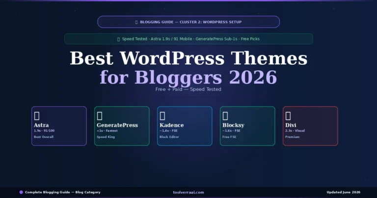 Best WordPress Themes for Bloggers 2026 – Speed Tested – ToolVerraAI