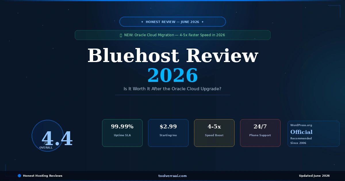 Bluehost Review 2026 – Is It Worth It After Oracle Cloud Migration?