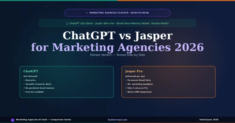 ChatGPT vs Jasper for marketing agencies 2026 — pricing and Brand Voice comparison