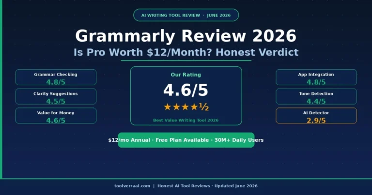 Grammarly review 2026 - rating 4.6 out of 5 - is Grammarly Pro worth 12 dollars per month