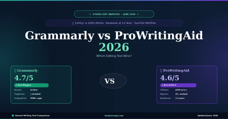 Grammarly vs ProWritingAid 2026 — which editing tool wins for bloggers?