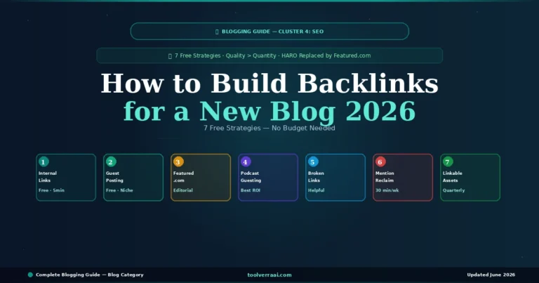 How to build backlinks for a new blog in 2026 — 7 free strategies