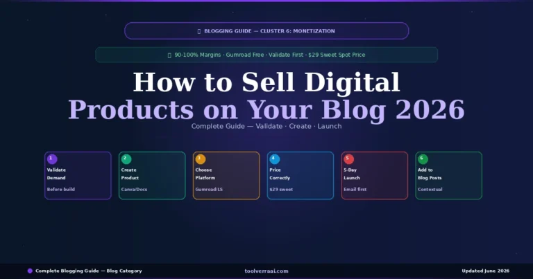 How to sell digital products on your blog in 2026 — 6-step guide from validation to launch