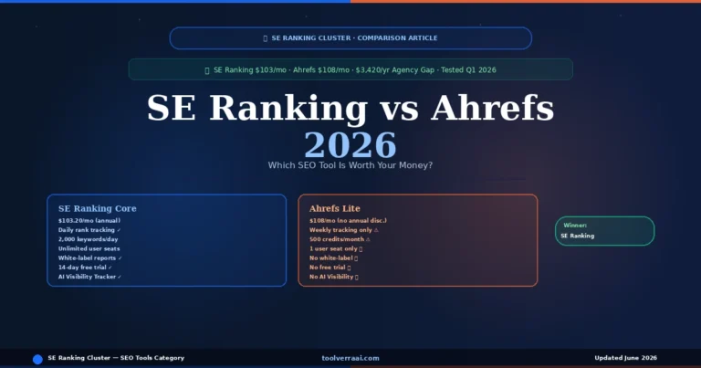 SE Ranking vs Ahrefs 2026 comparison — pricing, features, rank tracking compared